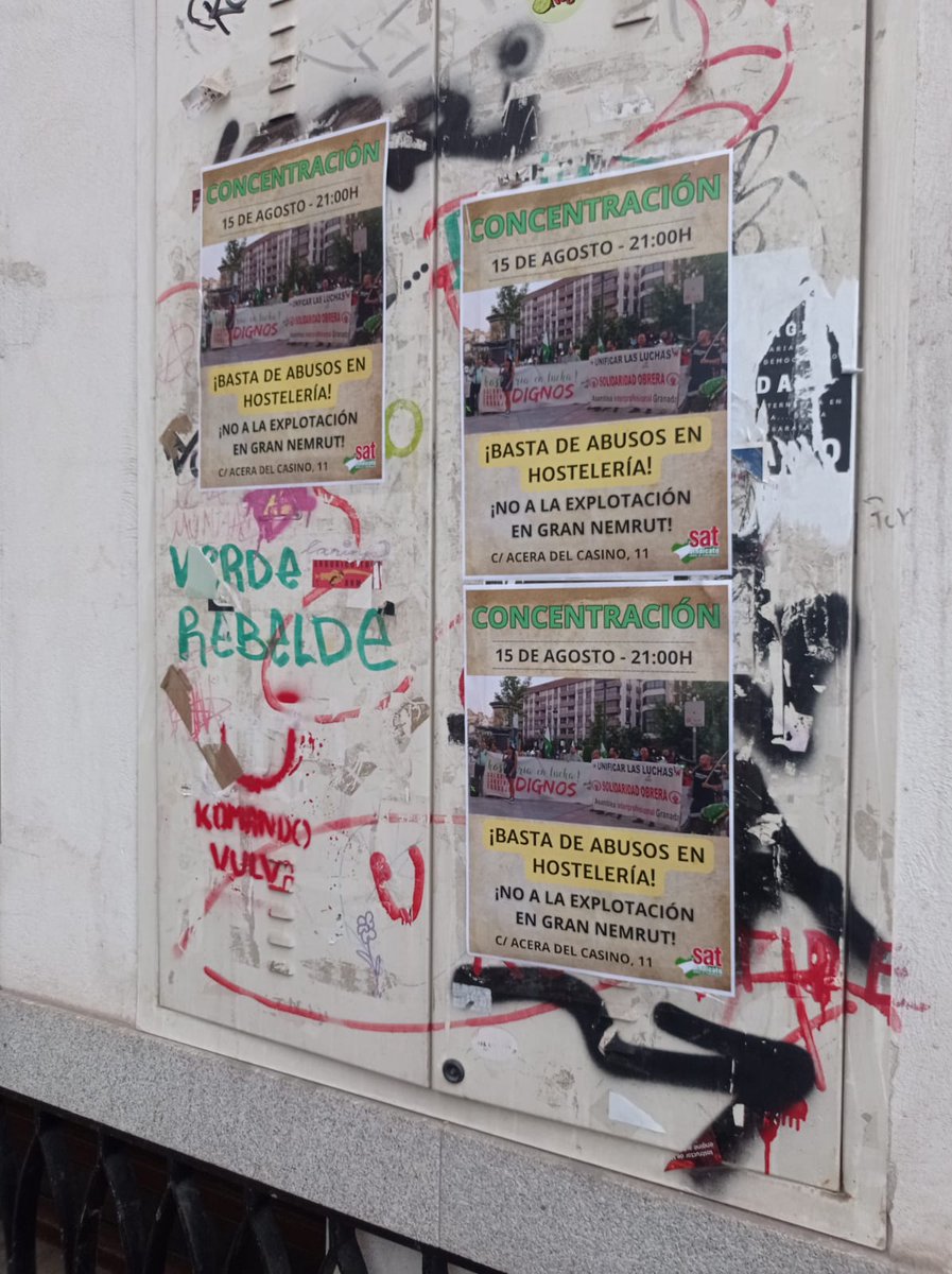 SATGRX's tweet photo. Seguimos con la campaña contra los abusos en la Hostelería Granadina y por la Readmision de nuestro compañero Toufik del Kebab Gran Nemrout.
Este Viernes segundo pikete a las 21.00
¡Hostelería en lucha! https://t.co/hNxmn8yaGM