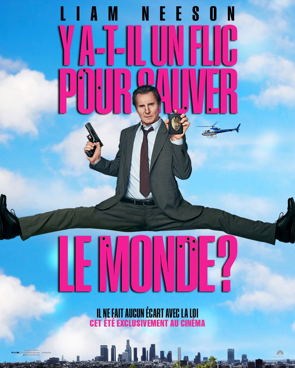 Brevesdepresse's tweet photo. âĄïžđșđžFLASH â Plus de 30 ans aprĂšs la trilogie parodique « Y a-t-il un flicâŠÂ », Paramount ressuscite sa franchise culte. Entre 1988 et 1995, Frank #Drebin, incarnĂ© par Leslie #Nielsen, avait tour Ă tour sauvĂ© « la reine », « le prĂ©sident » et « Hollywood ». Dans Y a-t-il un flic pour sauver le monde ?, son fils Frank Drebin Jr., interprĂ©tĂ© par Liam #Neeson, prend la relĂšve. Les ZAZ (David Zucker, Jim Abrahams, Jerry Zucker) ne signent plus le scĂ©nario, mais lâesprit burlesque des premiers films reste une source dâinspiration. Si lâacteur de Taken ne rivalise pas avec le gĂ©nie comique de Leslie Nielsen, la formule fonctionne, sans toutefois atteindre le niveau de la trilogie originale (et notamment « Y a-t-il un flic pour sauver le prĂ©sident ? »). Reste Ă voir si, en 2025, le public sera prĂȘt Ă redonner une chance Ă un genre cinĂ©matographique dĂ©laissĂ©, celui de la #parodie dont les principales rĂ©fĂ©rences restent la trilogie des « Y a-t-il un flicâŠÂ », Hot Shots ! (1 et 2), Y a-t-il un pilote dans lâavion ?, Top Secret !, Le Prince de Sicile ou encore Le DĂ©tonateurâŠ