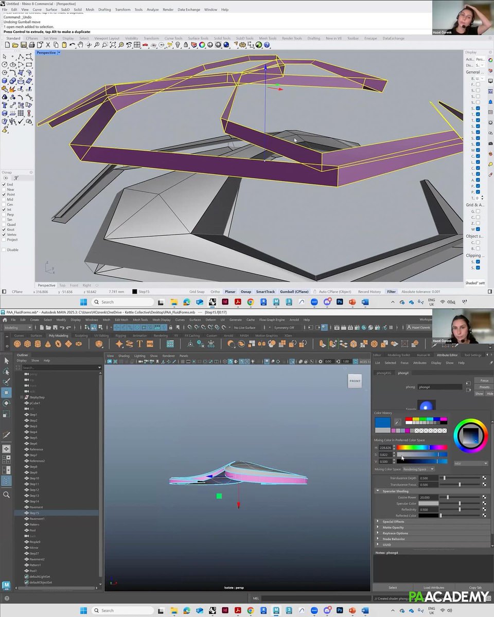 PAACADEMYY's tweet image. #FormGeneration #GeometryRationalization #ComputationalDesign #DigitalCraft #Maya3D #Rhino3D
