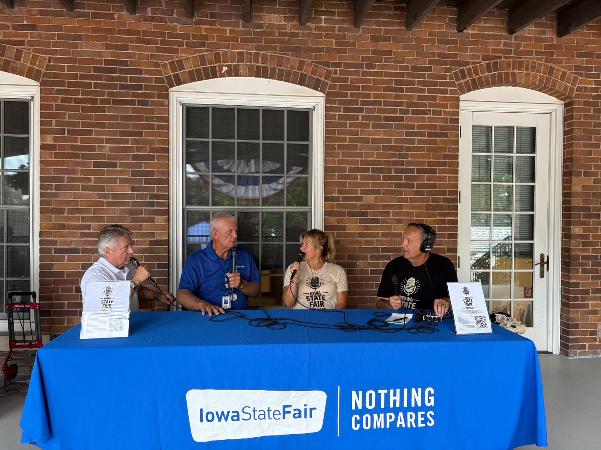 New LIVE episode of the Fair Podcast is out🎙️ 

We gather all corners of the Fair to see how everything is running halfway through. From board president to Barksdale's Cookie cashiers, this episode has it all.

podbean.com/eas/pb-qdr3e-1…
Also available on Apple Podcast and Spotify🎵