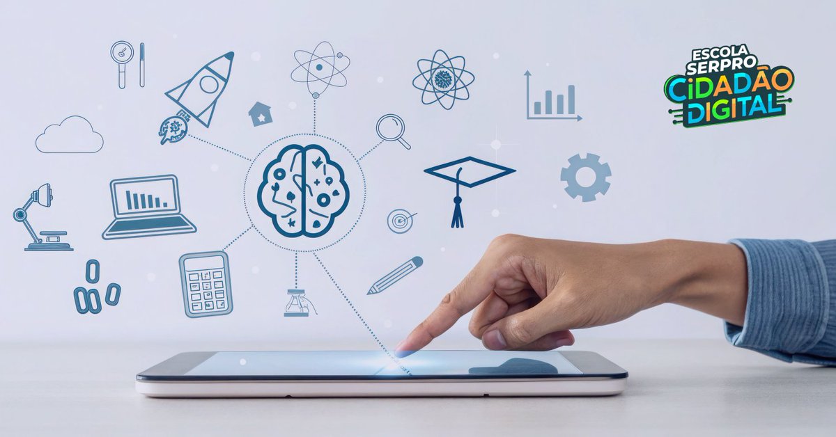 A inteligência artificial está revolucionando o mundo. E você: está preparado para essa nova era?

Aprenda de graça, no seu ritmo e de onde estiver, com os novos cursos online da Escola Serpro Cidadão Digital.

Saiba mais, inscreva-se e comece hoje mesmo: serpro.gov.br/menu/noticias/…