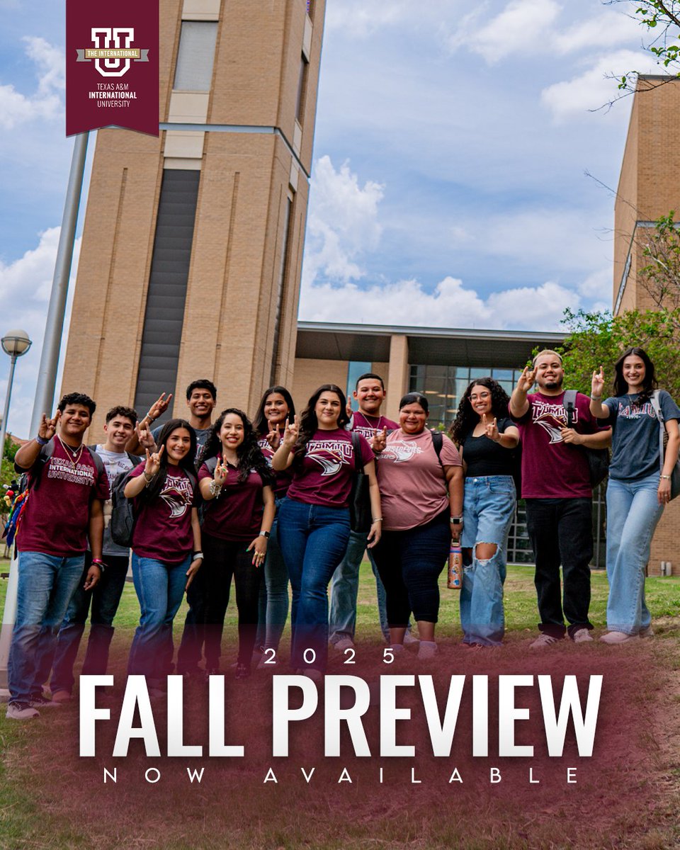Our Fall 2025 Preview site is live! The Fall Preview page helps students learn about special offerings and opportunities that await them this semester. 🤘

View the site now at go.tamiu.edu/fallpreview