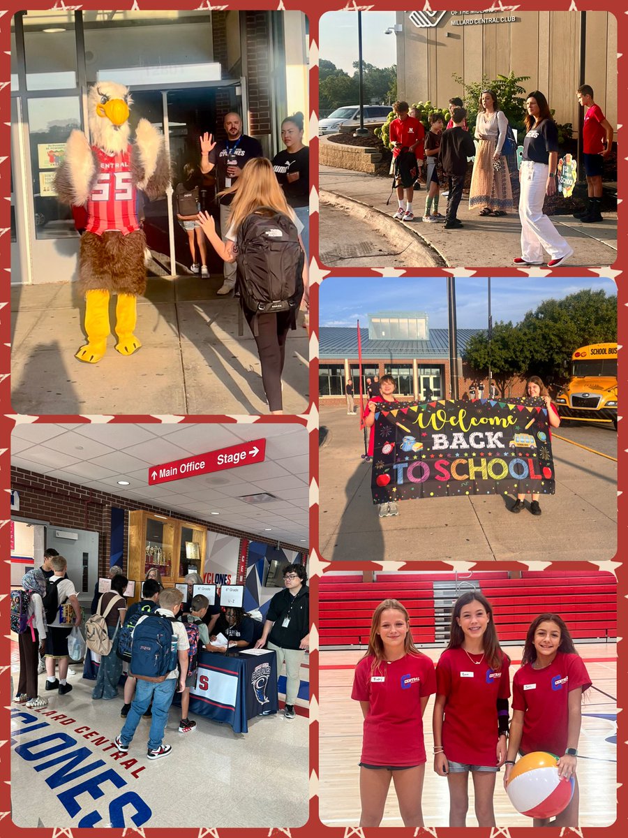 millardcentral's tweet photo. Our halls were filled with excitement today as we kicked off the school year with our newest Cyclones! Looking forward to seeing ALL of our Cyclones tomorrow! #cyclONEsUnited https://t.co/cs8ntzO7Qp