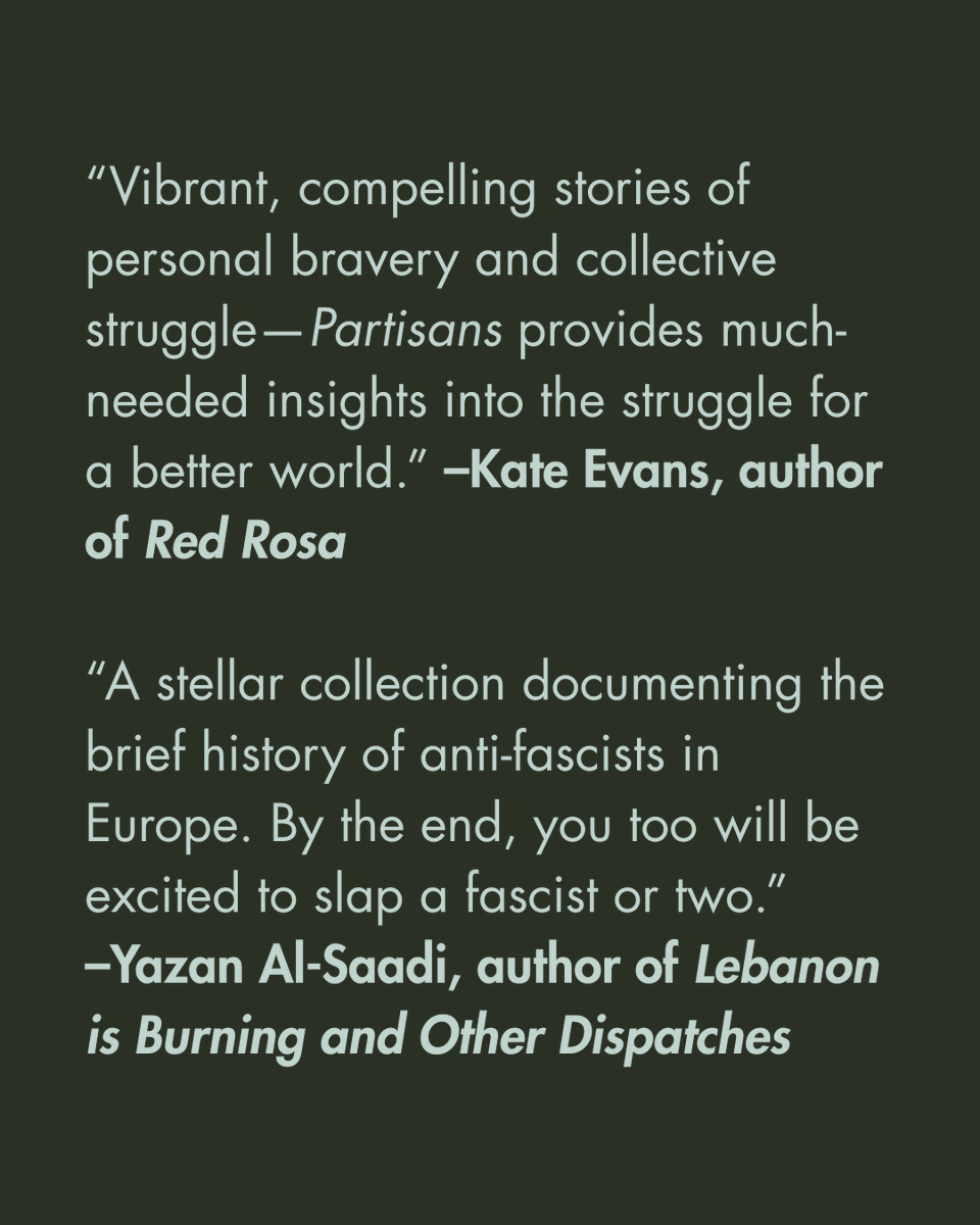 Between the Lines (@readbtlbooks) on Twitter photo Available now! Partisans: A Graphic History of Anti-Fascist Resistance, edited by Raymond Tyler and Paul Buhle.
btlbooks.com/book/partisans Available now! Partisans: A Graphic History of Anti-Fascist Resistance, edited by Raymond Tyler and Paul Buhle.
btlbooks.com/book/partisans