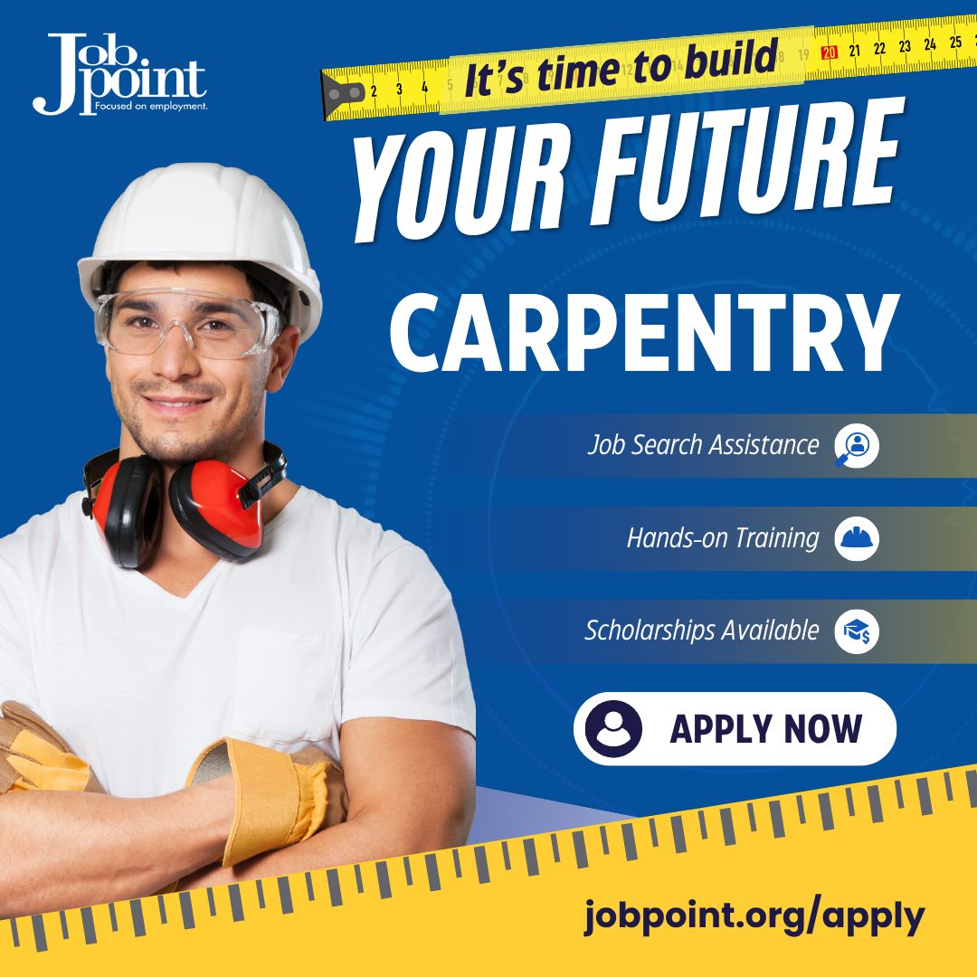 As we continue work on the house on Garth Ave, now is an amazing time to enroll in Job Point's Carpentry course! Learn a new skill with individualized learning in the classroom and real-life hands-on learning at the job site. Learn more about this course: jobpoint.org/carpentry/