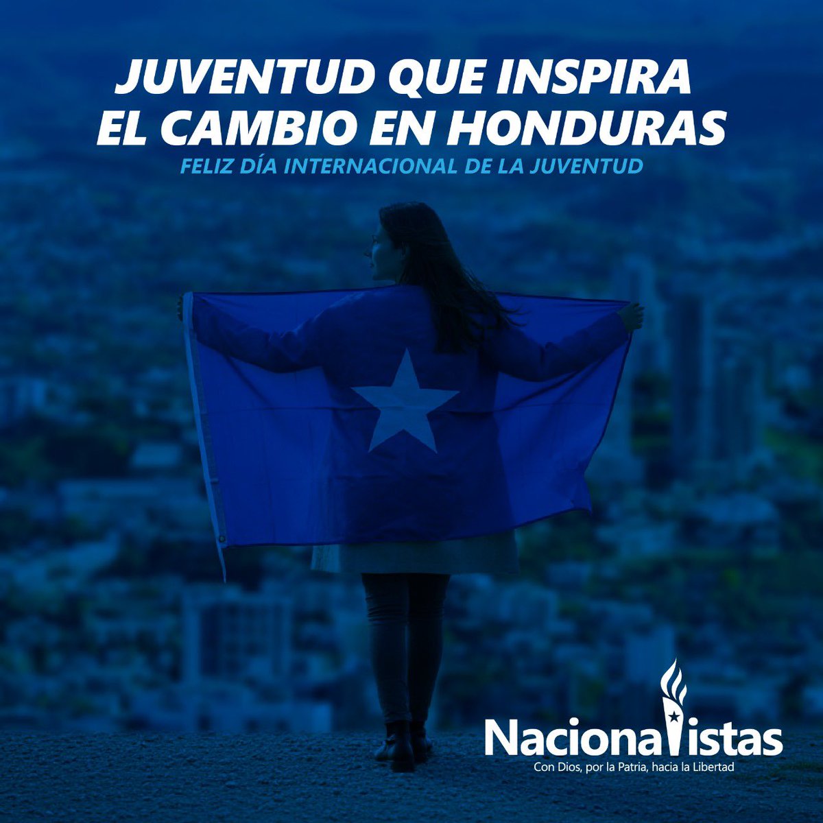 La juventud es la fuerza que impulsa el cambio y defiende la libertad. Hoy reafirmamos nuestro compromiso de abrir más oportunidades para que los jóvenes lideren el presente y construyan el futuro que merecen. 🇭🇳💙 #DíaDeLaJuventud #JuventudQueInspira