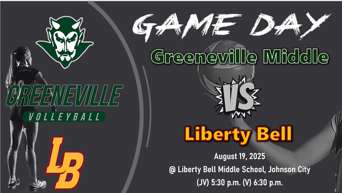 GMS Athletics, Volleyball
It's Game Day!
Go Devils! #WEoverME
<a href="/GMS_greeneville/">Greeneville Middle School</a> <a href="/racheladamstn/">Dr. Rachel Adams</a> <a href="/GMSDEVILSVB/">GMS Volleyball</a> <a href="/bryleesmom21/">Beth Catron</a> <a href="/EverhartBgc15/">Bryan Everhart</a>