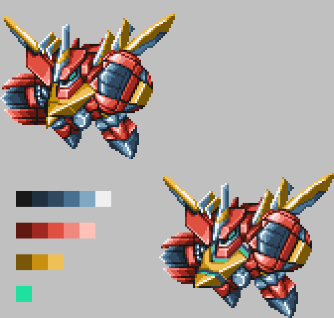 今日のドット絵ロボット図鑑はジガンスクード。