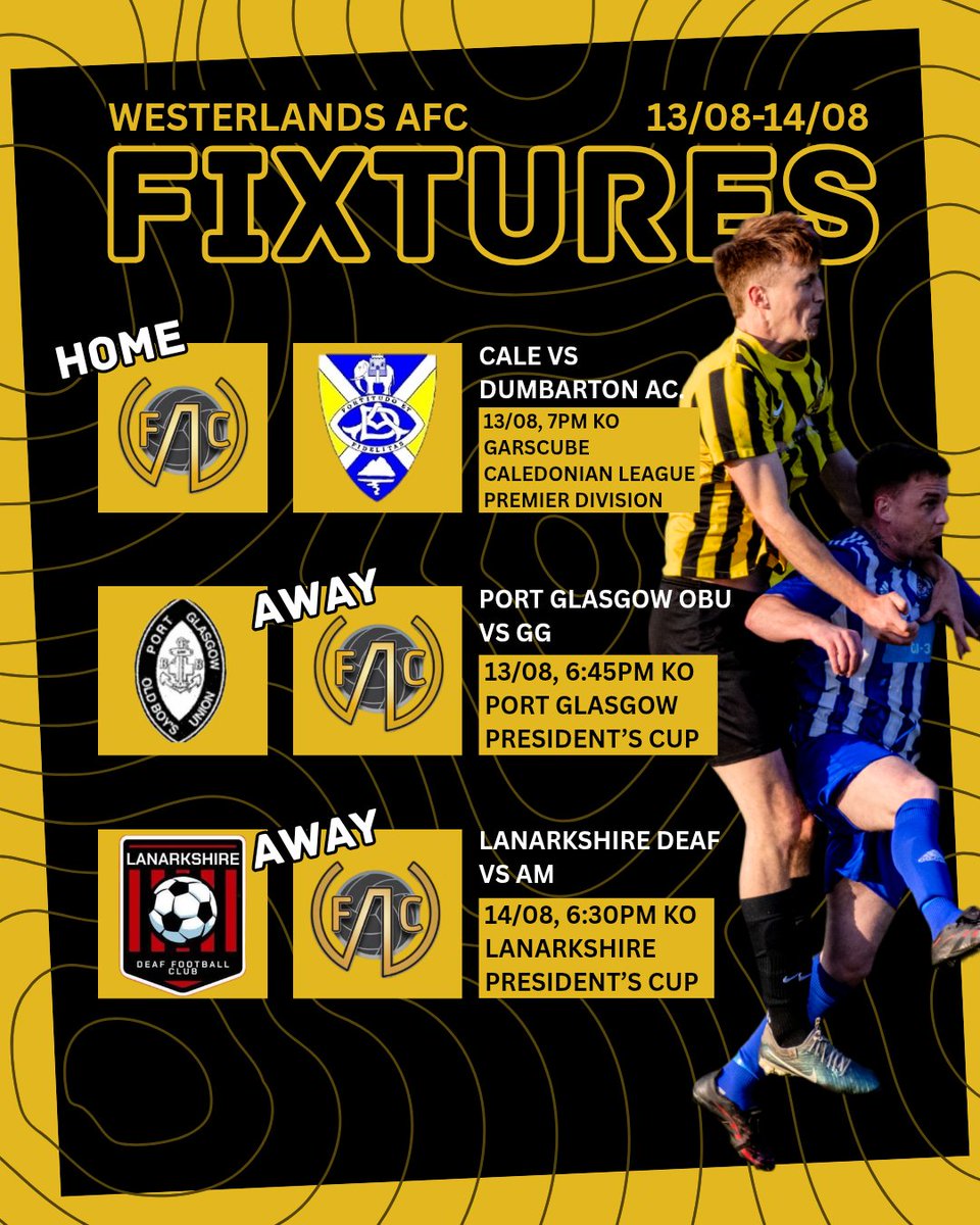 Matches coming up this week...