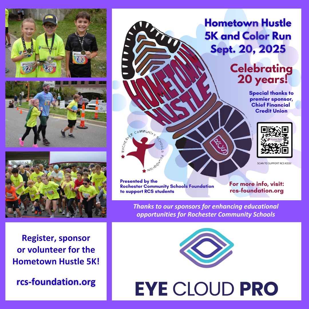 RCS Foundation (@rcsfoundation2) on Twitter photo As a fierce competitor or leisurely walker, the Hometown Hustle 5K and one-mile color run has something for everyone! Join us on Sept. 20 to support RCS students. Special thanks to sponsors like <a href="/EyeCloud_Pro/">Eye Cloud Pro</a> for investing in education. Info: rcs-foundation.org/hometown-hustl…. #RCSFcares As a fierce competitor or leisurely walker, the Hometown Hustle 5K and one-mile color run has something for everyone! Join us on Sept. 20 to support RCS students. Special thanks to sponsors like <a href="/EyeCloud_Pro/">Eye Cloud Pro</a> for investing in education. Info: rcs-foundation.org/hometown-hustl…. #RCSFcares