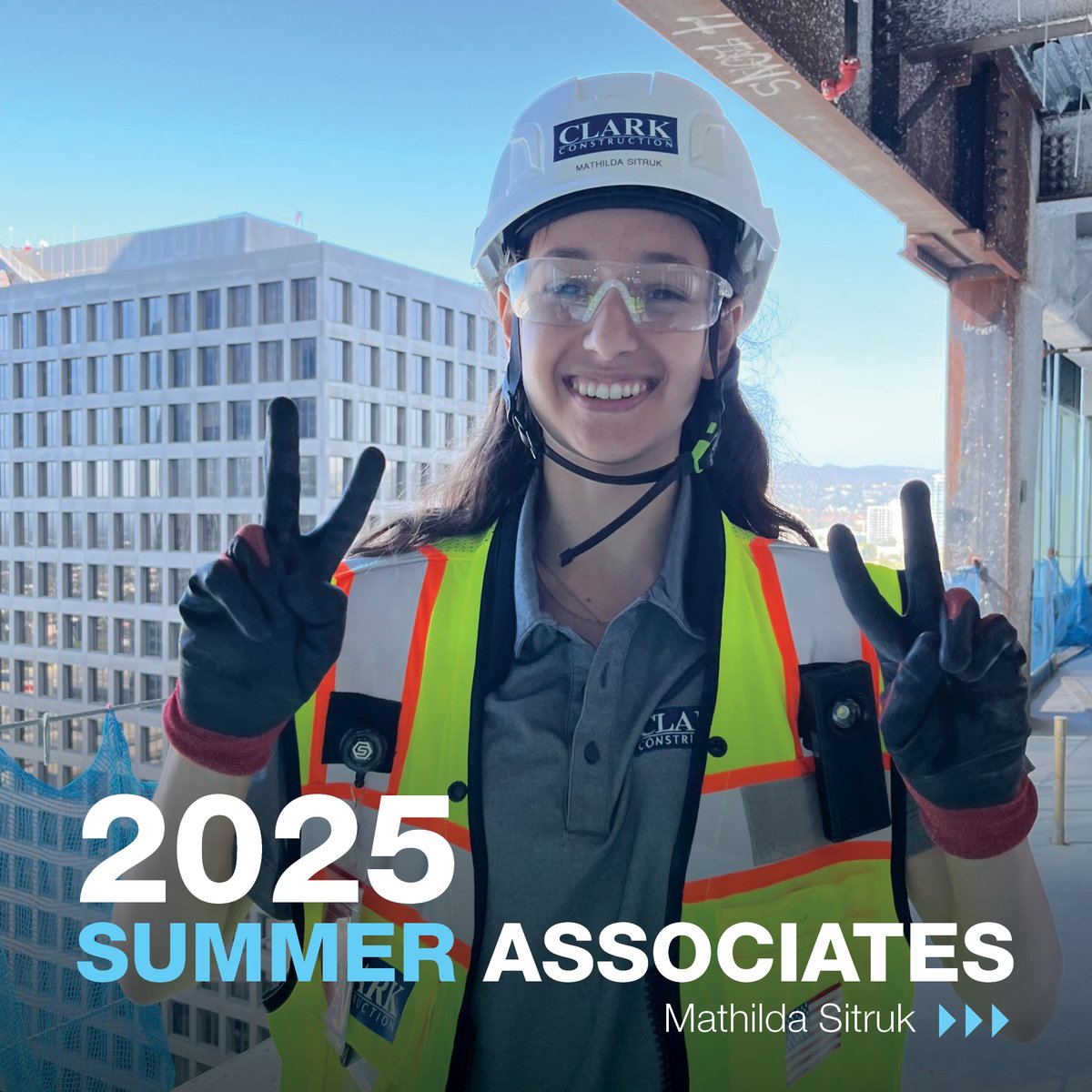 Meet summer associate, Mathilda Sitruk 👋

A rising sophomore at the University of Illinois Urbana-Champaign, Mathilda works at the Century City Center project in Los Angeles. Her days are spent shadowing her manager on the jobsite, handling RFIs and punch lists, and coordinating