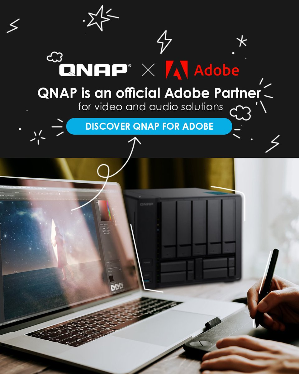 From dorm Wi-Fi drops to last-minute submissions, we’ve been there 📡📚

No Wi-Fi? No problem. With QNAP + Adobe, your projects live locally. Keep creating offline, then sync up when the internet’s back.

✨ Explore QNAP for Adobe: qnap.to/7znndg