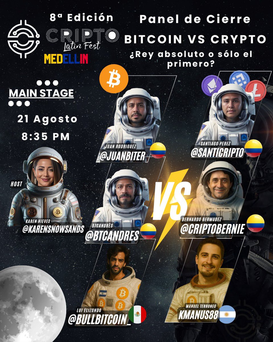juanbiter's tweet image. Hablamos con el @Criptolatinfest y nos escucharon… habrá una charla donde debatiremos un tema relevante: 

🎯 #Bitcoin vs #Criptomonedas 

Hablaremos de su finalidad, uso y necesidad… le sumaremos perspectiva como inversor o trader🤯

Que pregunta les gustaría ver en ese…