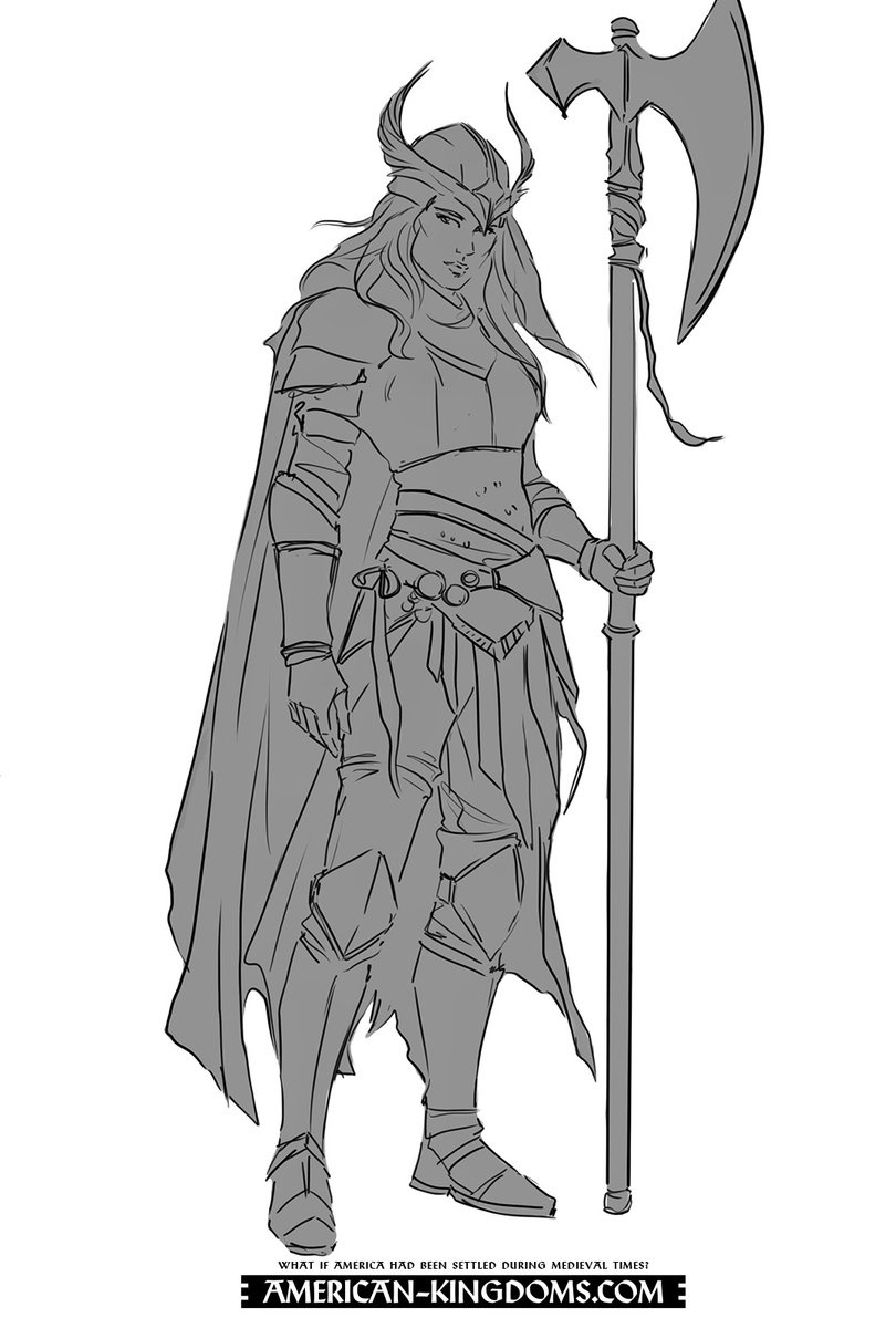 kaisercatcinema's tweet photo. An American Joan of Arc? For his character commission, KCC Patreon Kaiserbadger did not choose a typical likeness - rather, he wanted a Joanne of Arc female knight, a very original take. #reenactment #femaleknight #ladyknight https://t.co/BKTvPMJRiK