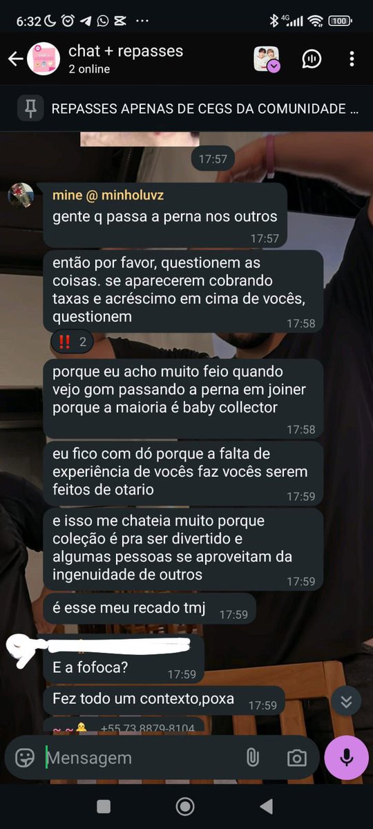 Skz_lg_collecto's tweet photo. Então tá 
Aí começa o 4° problema 

Ela no chat da comunidade dela começou a falar que eu estava dando calote em baby collector e cobrando uma taxa a mais 

Sendo que eu expliquei tudo direitinho no grupo pra ninguém ter dúvida do que esta acontecendo https://t.co/7Cxvb09EdR