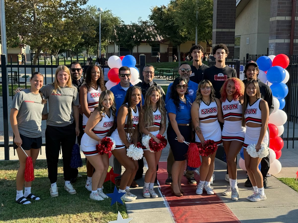 Stan State Athletics (@gostanstate) on Twitter photo Members of the <a href="/stanstatembb/">Stan State MBBπ</a>, Stan State Women's Basketball Team, Stan State Cheerleaders, and local community welcoming students back to school at Crowell and Medeiros Elementary Schools. #ValleyTough #WelcomeBack Members of the <a href="/stanstatembb/">Stan State MBBπ</a>, Stan State Women's Basketball Team, Stan State Cheerleaders, and local community welcoming students back to school at Crowell and Medeiros Elementary Schools. #ValleyTough #WelcomeBack