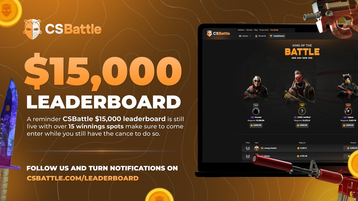 $15,000 Weekly Leaderboard 

csbattle.com