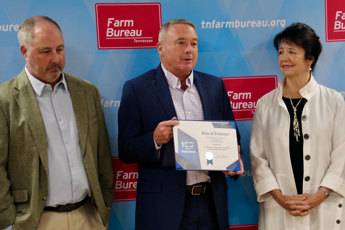 We are honored to be recognized by the Tennessee Department of Economic and Community Development for our 104 years of business &amp; service to our members across the Volunteer State! We are proud to have served farmers and be the voice of agriculture in Tennessee for more than a