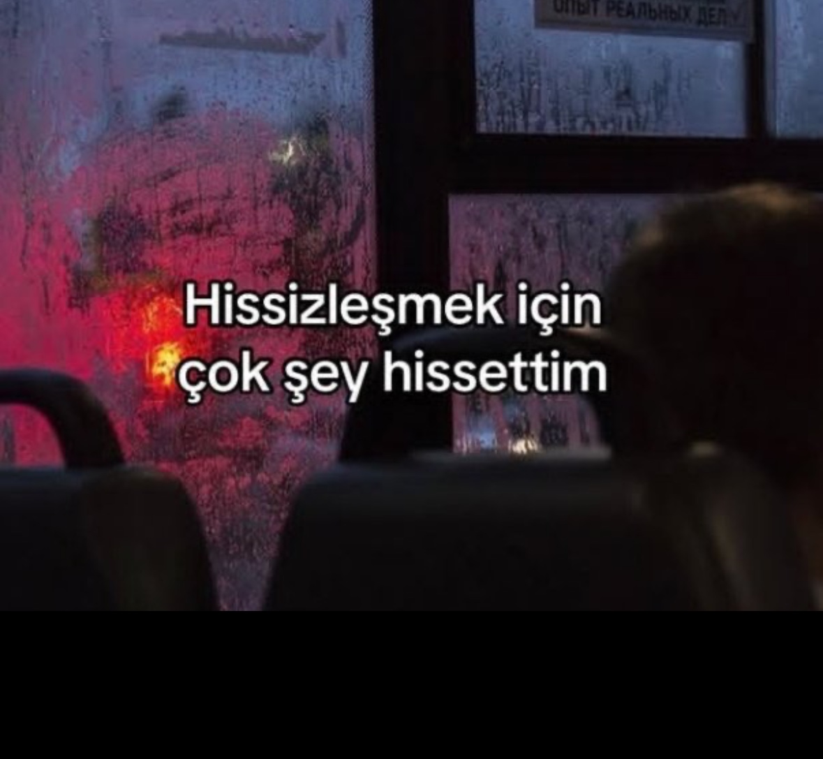 artık hissetmiyorum