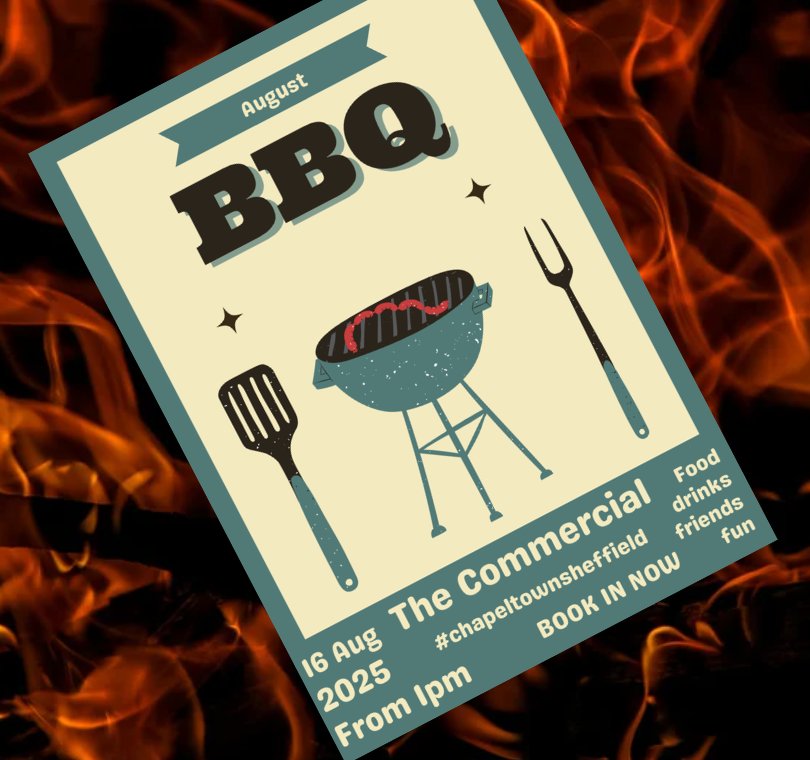 This Saturday from 1pm!
#chapeltownsheffield #bbq #pubs #Sheffield