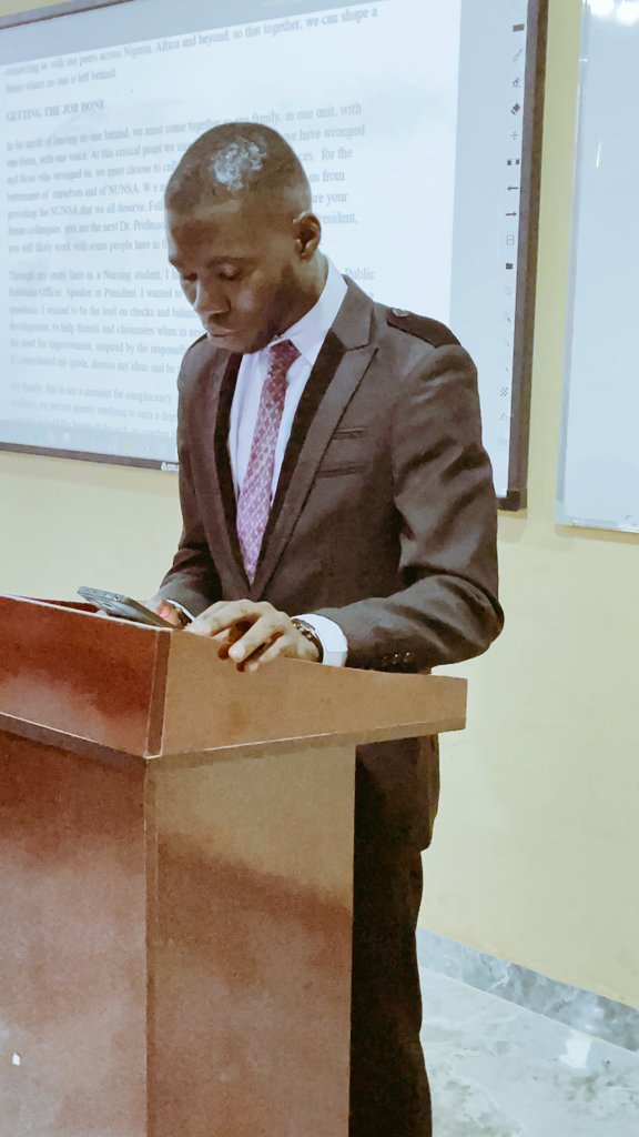 BenedictOmotola's tweet photo. Yesterday, I was inaugurated as President of NUNSA OAU @ifenursing

✍️ INAUGURAL ADDRESS, PRESIDENT OMOTOLA BENEDICT BAYOWA,
NIGERIAN UNIVERSITIES NURSING STUDENTS' ASSOCIATION, OBAFEMI AWOLOWO UNIVERSITY, ILE-IFE @ifenursing . https://t.co/9mIiGN2BY2