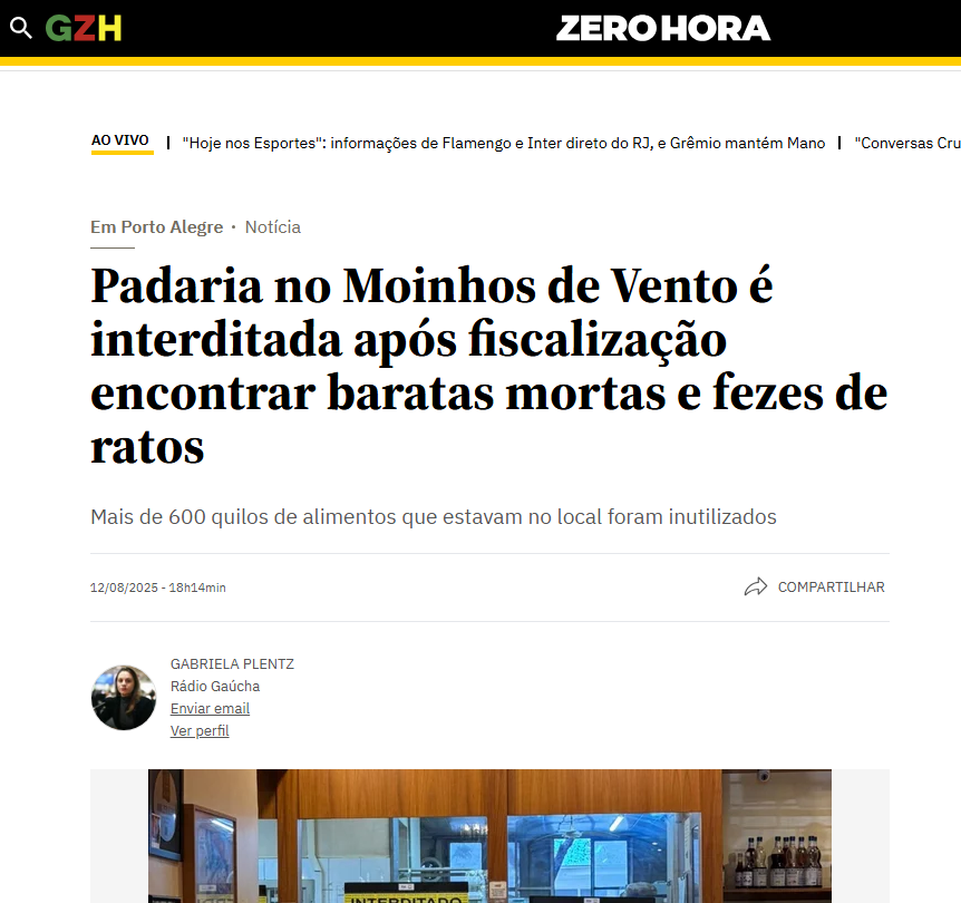 EsquiloLadrao's tweet photo. A padaria ultrafancy hiperhypada Barbarella Bakery do bairro Moinhos de Vento, em Porto Alegre, foi interditada ontem pela vigilância sanitária.
- Fezes de rato
- Barata mortas
- Insumos sem procedência
Ainda por cima os caras de pau colocaram um cartaz de "Estamos em Obra"... https://t.co/YgBQu0ylr8