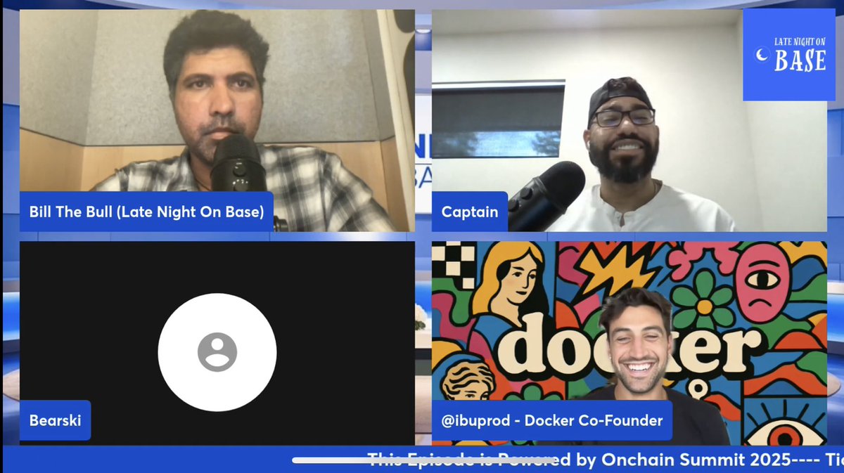 O'Captain.Base.Eth 🛟 (@ocaptain2023) on Twitter photo I had a great time kicking it with the homie <a href="/latenightonbase/">Bill- Late Night on Base</a> on stream!
<a href="/kevinebest/">kevinbest.eth</a> told us what to expect from Onchain Summit.
<a href="/ibuprod/">ibu</a> and <a href="/btc_bull2/">BEARSKI 轻踩</a> educated us on <a href="/dockerxbt/">Docker</a>,and how’s it shaping the Zora creator fund.
Last but not least, <a href="/EmpressTrash/">Empress Trash 🌈🖤</a> who’s a OG of Zora I had a great time kicking it with the homie <a href="/latenightonbase/">Bill- Late Night on Base</a> on stream!
<a href="/kevinebest/">kevinbest.eth</a> told us what to expect from Onchain Summit.
<a href="/ibuprod/">ibu</a> and <a href="/btc_bull2/">BEARSKI 轻踩</a> educated us on <a href="/dockerxbt/">Docker</a>,and how’s it shaping the Zora creator fund.
Last but not least, <a href="/EmpressTrash/">Empress Trash 🌈🖤</a> who’s a OG of Zora