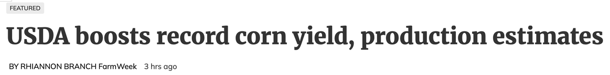 AgMarket.Net® (@agmarket_net) on Twitter photo USDA has its sights set on a record corn crop this season.
“I tell you what, they went way big,” Jim McCormick with <a href="/AgMarket_Net/">AgMarket.Net®</a> told FarmWeek following the agency’s Aug. 12 crop production report. <a href="/FarmWeekNow/">FarmWeekNow/RFD Radio</a>
hubs.li/Q03CtsH80 USDA has its sights set on a record corn crop this season.
“I tell you what, they went way big,” Jim McCormick with <a href="/AgMarket_Net/">AgMarket.Net®</a> told FarmWeek following the agency’s Aug. 12 crop production report. <a href="/FarmWeekNow/">FarmWeekNow/RFD Radio</a>
hubs.li/Q03CtsH80