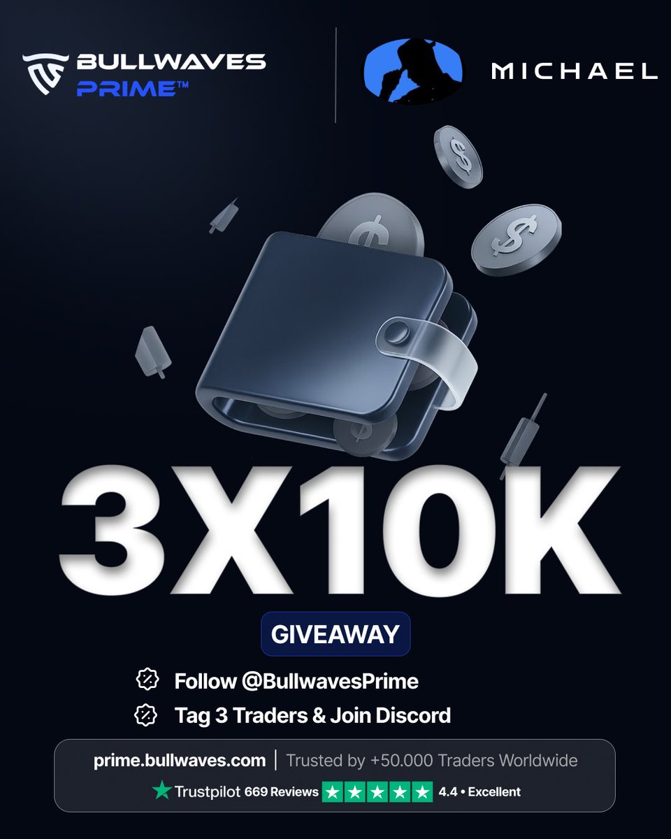 SayLessFX's tweet photo. Giveaway | 3X 10,000 Accounts 

Rules:

1. Like, Repost &amp; Tag 3 friends 

2. Just Follow Me, &amp; @BullwavesPrime

3. Create your account https://t.co/L4BRBYkrxX

4. Join https://t.co/2vY5QTUwSn

Turn on 🔔

Good luck https://t.co/9TvXkkFlVf