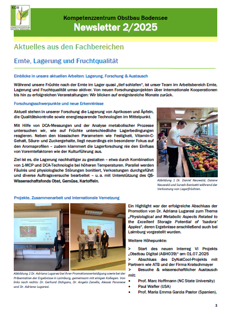 Nacherntephysi1's tweet photo. ๐ Congratulations to Dr. Adriana Lugaresi on her successful PhD defense!
๐ Plus: 3 new scientific papers published & โObstbau Digitalโ project launched.
๐ Weโre sharing our work worldwide โ from CAMA Conference (USA) to a Keynote in Italy.
#Research #Innovation #FruitScience https://t.co/BIC2uAocZY