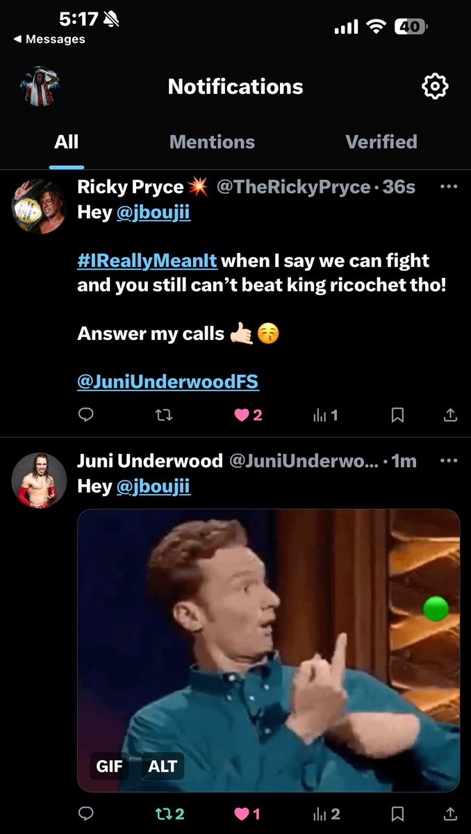jboujii's tweet image. Ok ya wanna play ? 

@JuniUnderwoodFS &amp;amp; @TheRickyPryce  you two bastards who don’t look nothing alike but exactly the same at the same time. Ok I got something for you. I hope yall can fight #IReallyMeanIt @ETUwrestling