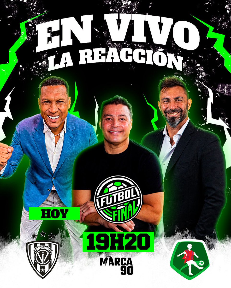 marca90ec's tweet photo. En Vivo | 19h20 | #FutbolFinal ⚽️

📲 #Marca90 https://t.co/lZC5pg2CTt https://t.co/2aEtUxy9yq