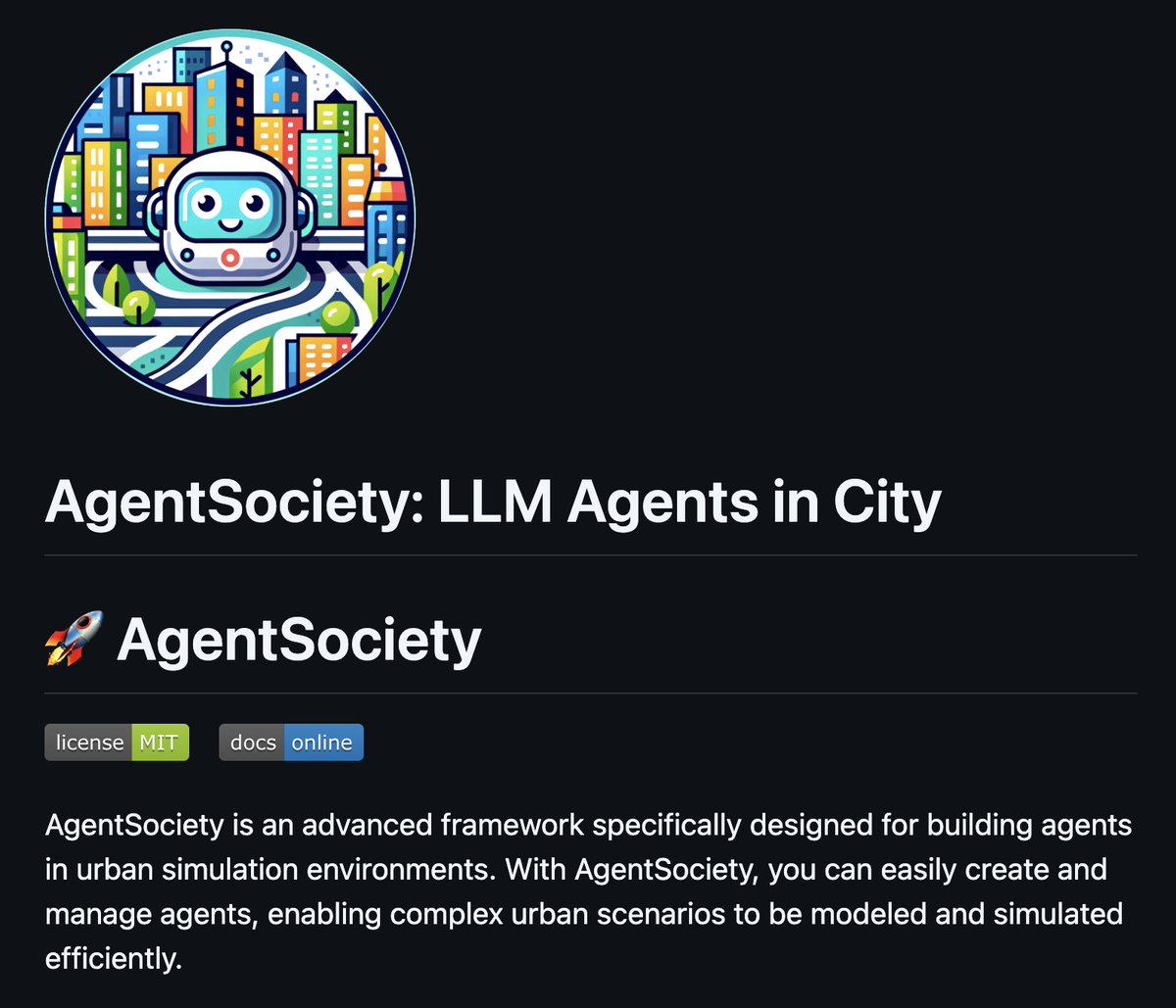 maxifirtman's tweet photo. La Sociedad de los Agentes

Un proyecto de la Universidad china de Tsinghua  permite que 10.000 agentes IA, representando personas, "vivan" en una ciudad virtual tomando decisiones como si fueran humanos: "viven", conversan, compran y venden, gastan dinero y trabajan.

Permite estudiar el comportamiento humano ante condiciones que se le pueden configurar.

Es de código abierto.