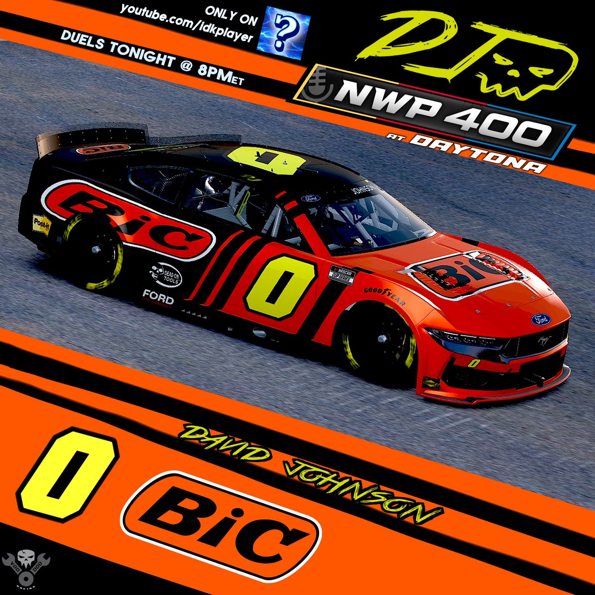 deejayyy002's tweet photo. watch the chaos unfold at daytona on @IdkPlayer  yt channel. The top 4 in qualifying advances to the big show, 19 cars can advance in each duel, only one can advance in the LCQ. Can this BIC 0 car make it in? tune in to find out 💀 https://t.co/YAWDd6zbcL