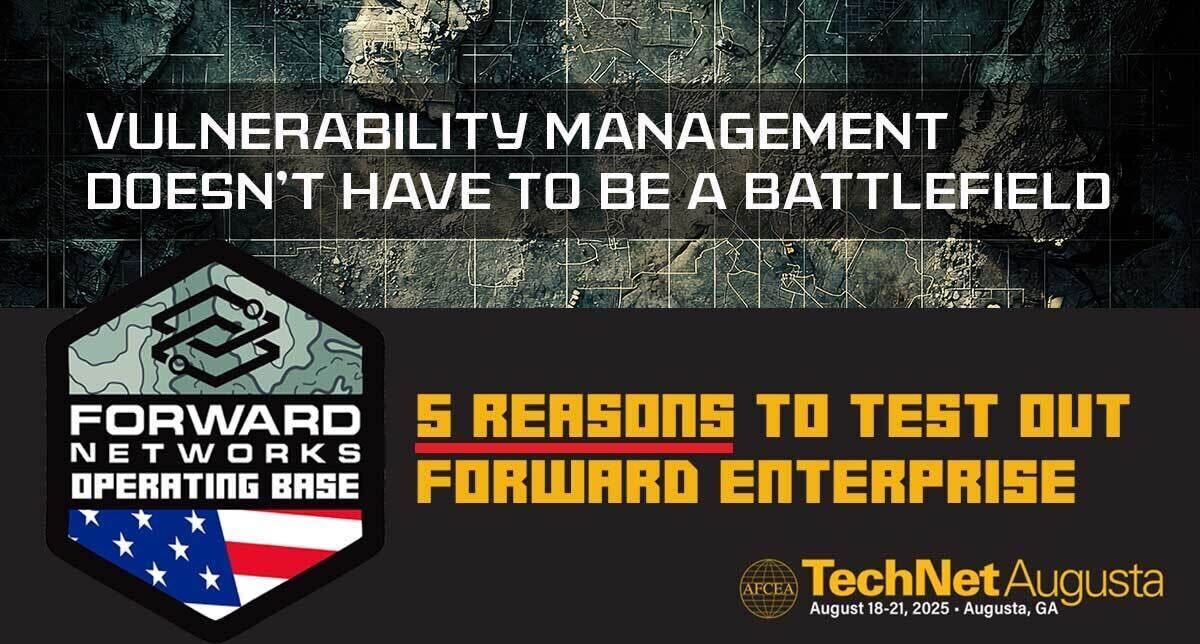 forwardnetworks's tweet image. In cyber, as on the battlefield, speed and clarity win. #ForwardEnterprise gives you the situational awareness and firepower you need to stay ahead of the adversary. Read more in this blog post and meet with Forward at #TechNetAugusta in Booth 216.
hubs.li/Q03CttMY0