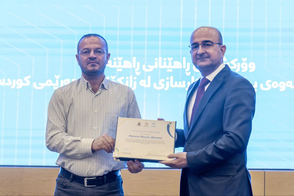 baban_harem's tweet photo. Successfully Completed My TOT Training entitled Integrating the Entrepreneurship Course into University Curricula in the Kurdistan Region 
I’m thrilled to share that I from 3-5 August 2025, i completed a Training of Trainers (TOT). https://t.co/9wAnfhaCj9
