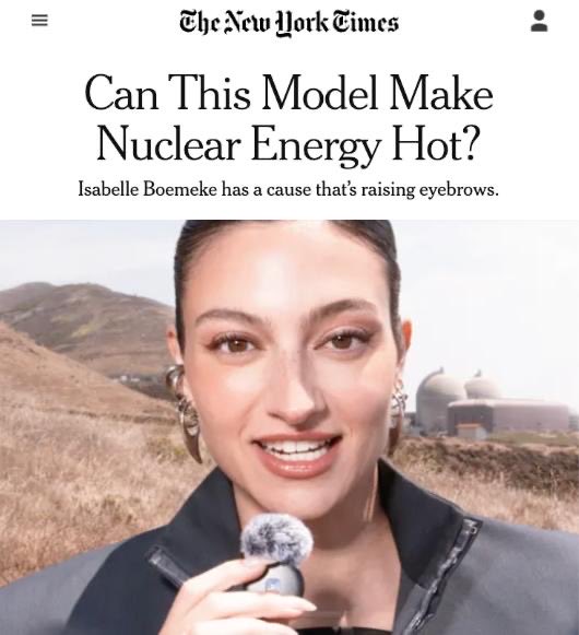 Yes… and she did. 

Five years ago the devastating fires in the Amazon inspired me to help solve one of the biggest threats to human civilization: climate change. 

I soon realized nuclear electricity was the only solution that had a massive PR problem, and this was mostly