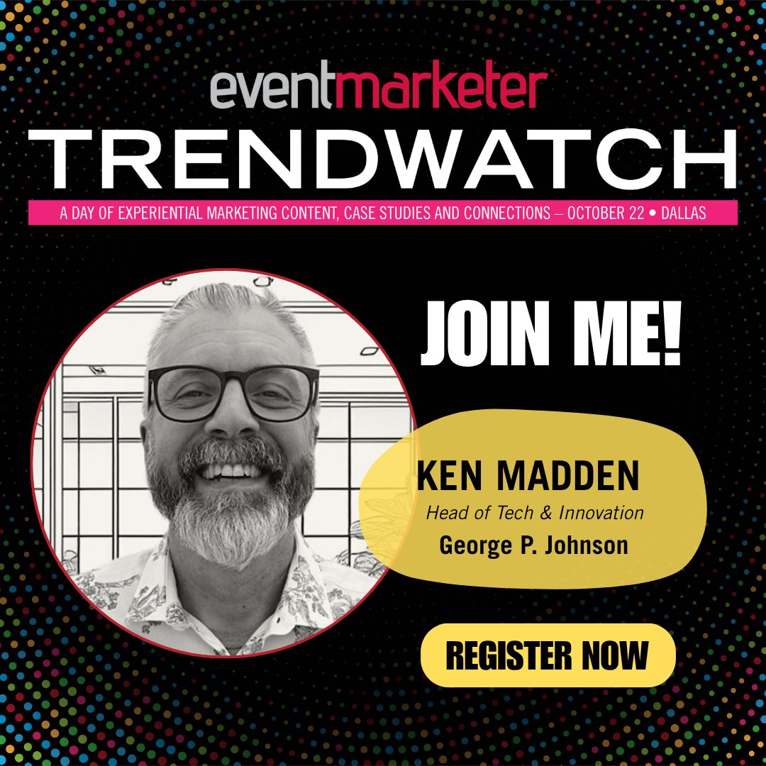 George P. Johnson (@gpjexpmktg) on Twitter photo Join GPJ head of Technology & Innovation, Ken Madden, part of a vital fireside chat hosted by <a href="/EventMarketer/">Event Marketer</a> around the state of #eventtech; from immersive tools to the evolving role of #AI in shaping future event experiences.
Register today: accessintel.swoogo.com/trendwatchDAL2… Join GPJ head of Technology & Innovation, Ken Madden, part of a vital fireside chat hosted by <a href="/EventMarketer/">Event Marketer</a> around the state of #eventtech; from immersive tools to the evolving role of #AI in shaping future event experiences.
Register today: accessintel.swoogo.com/trendwatchDAL2…