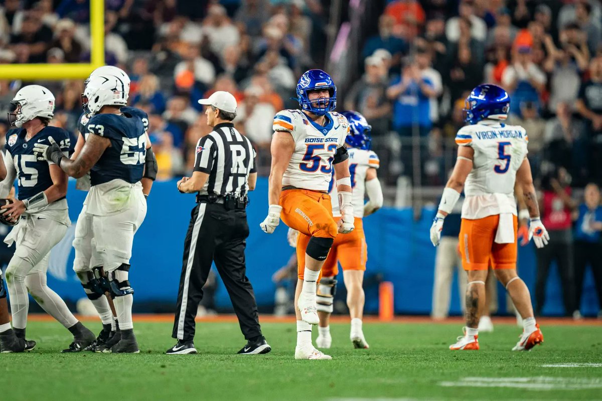 HERO Sports (@herosportsnews) on Twitter photo 🔸#CFB G5 Spotlight🔸
Boise State LB Marco Notarainni (<a href="/Marco_N08/">Marco Notarainni</a>)
-2025 R-Sr
-6-3, 240 lbs
-All-Mountain West 1st Team
-60 tackles, 7.5 TFLs, 3.5 sacks, 3 passes defended & 2 fumble recoveries in 2024
📸<a href="/BroncoSportsFB/">Boise State Football</a>
<a href="/Coach_SD/">Spencer Danielson</a> <a href="/CoachChinander/">Erik Chinander</a> <a href="/CoachCollins46/">Stacy Collins</a> <a href="/SSN_BoiseState/">SSN-#25 Boise State</a> 🔸#CFB G5 Spotlight🔸
Boise State LB Marco Notarainni (<a href="/Marco_N08/">Marco Notarainni</a>)
-2025 R-Sr
-6-3, 240 lbs
-All-Mountain West 1st Team
-60 tackles, 7.5 TFLs, 3.5 sacks, 3 passes defended & 2 fumble recoveries in 2024
📸<a href="/BroncoSportsFB/">Boise State Football</a>
<a href="/Coach_SD/">Spencer Danielson</a> <a href="/CoachChinander/">Erik Chinander</a> <a href="/CoachCollins46/">Stacy Collins</a> <a href="/SSN_BoiseState/">SSN-#25 Boise State</a>