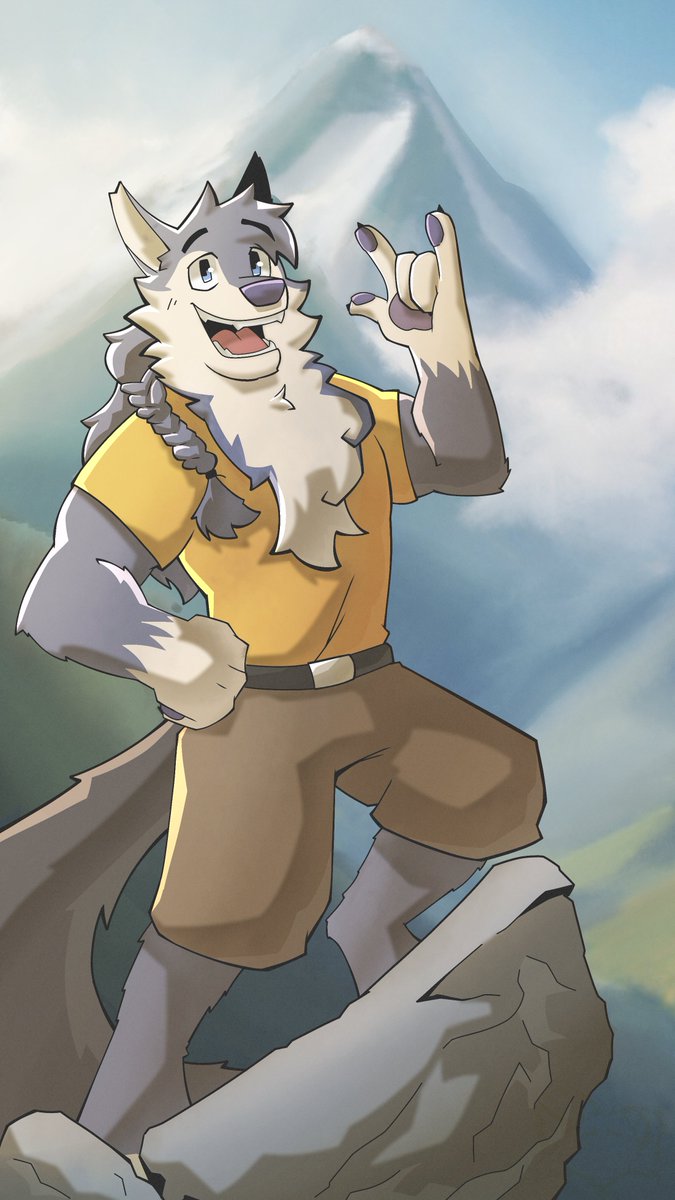 Lil birthday art for the chill lad <a href="/prawnzo_/">prawnzo 🐺</a> !🐺🎂