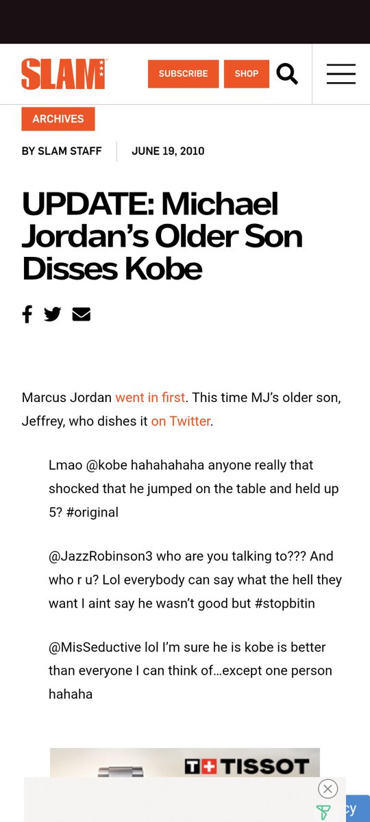 MJ's son on the GOAT debate after Kobe won his 5th ring