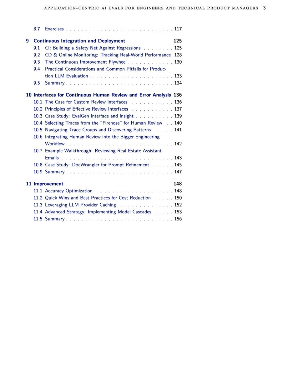 Shreya Shankar (@sh_reya) on Twitter photo Fall semester is starting, and many universities are rolling out AI engineering courses.
If you teach an AI engineering course at your university, email me at shreyashankar@berkeley.edu or DM me for a free copy of our 11-chapter, 166-page course reader to share with your Fall semester is starting, and many universities are rolling out AI engineering courses.
If you teach an AI engineering course at your university, email me at shreyashankar@berkeley.edu or DM me for a free copy of our 11-chapter, 166-page course reader to share with your
