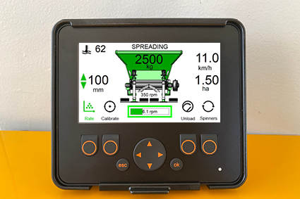 Tough German hardware. Clever Kiwi software.
The SAM controller makes spreading simple, just tap and go
from the cab.
Water-rated for open cabs (IP67) and built to last. Inquire at our Ballarat branch for more information about SAM spreaders: loom.ly/yptM56c