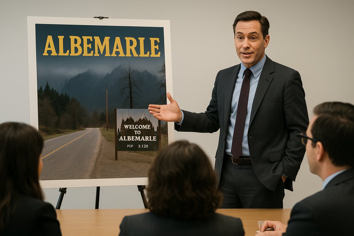 NeetchSol's tweet photo. Heard they’re remaking the show Yellowstone in Albemarle, North Carolina. While I’m not keen on Hollywood types or the unwanted attention this will bring our town. Ideally, they showcase the people, the water tower, and the community with dignity. https://t.co/iWhMqZWh6H