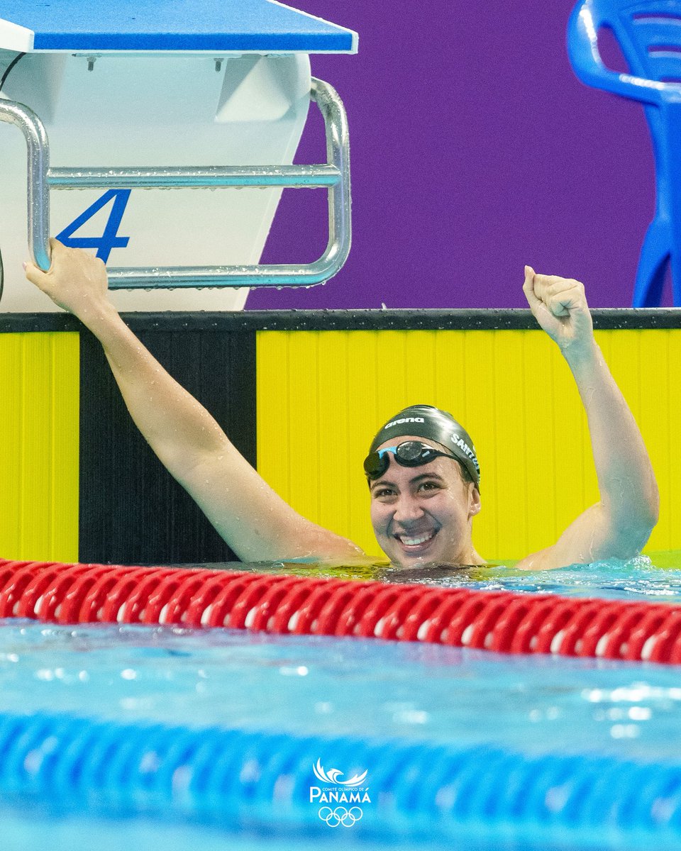 COlimpicoPanama's tweet photo. ¡𝗣𝗟𝗔𝗧𝗔 PARA PANAMÁ EN ASUNCIÓN 2025🏊🏻‍♀️!

Emily Santos Silva gana la medalla de PLATA🥈 en la final de la prueba de los 200m pecho (Acuáticos - Natación), con tiempo de 2:30.17min. https://t.co/rQuzaHBpFH