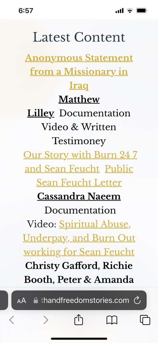 truth_2_freedom's tweet photo. The website has been updated. Thank you to Cassandra Haeem, Matthew Lilley and Anonymous Iraq Missionary for your courage. #truthandfreedom https://t.co/SeOMfuUbfy @MikeWingerii @JohnBastian77 @blaiseforet @DavidFish7 @RonSCantor @reachjulieroys @matthewdlilley @barrybowen https://t.co/IzRdvlOiHP