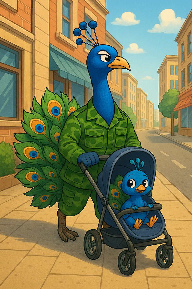 Small now… but one day I’ll soar like Father. 🦚