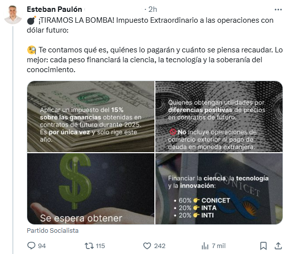 Por fin una buena idea: un impuesto extraordinario. Es por acá, traigan una urna.