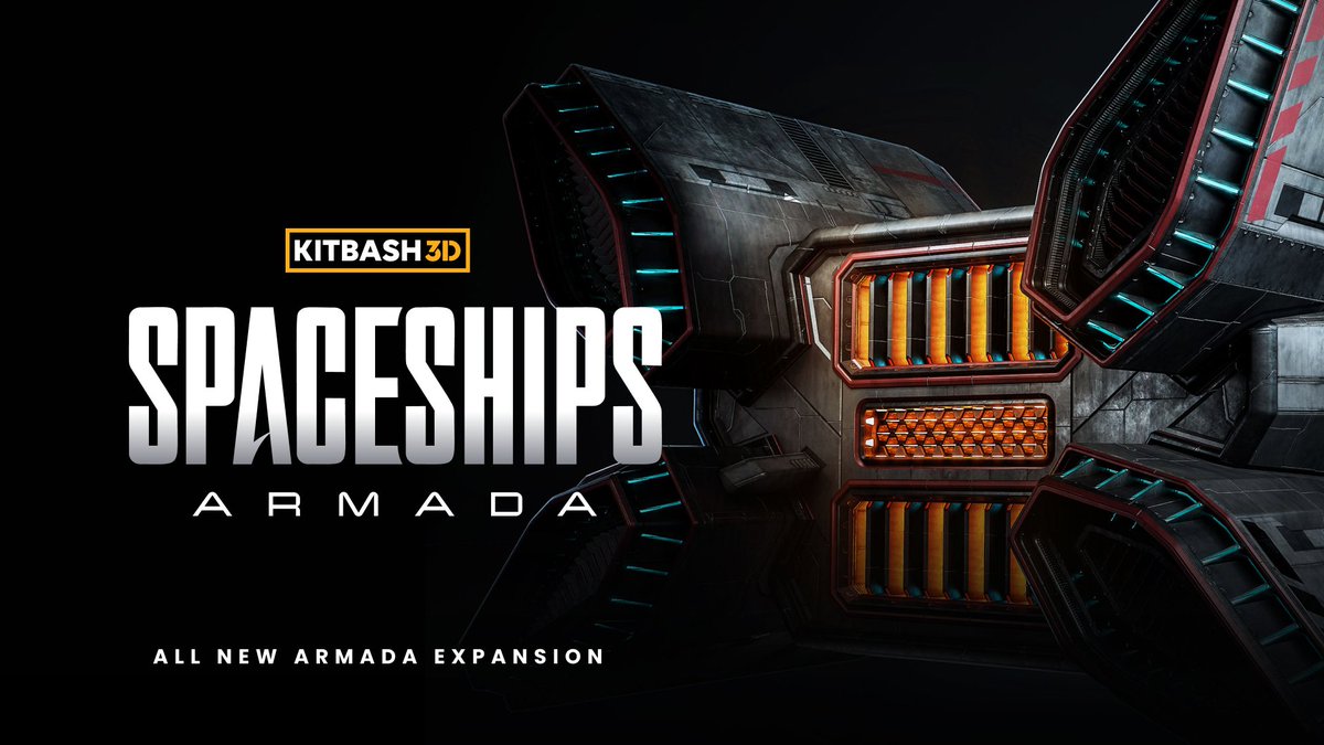 kitbash3d's tweet photo. The Spaceships: Armada fleet just expanded. 🚀
5 new sci-fi ships are ready for battle, storytelling, and worldbuilding.
Now 50% off in the store. Also available in Cargo.
🛒 https://t.co/6oEWiIfW7X
#3DModeling #GameDev #SciFiArt #KitBash3D https://t.co/lszK4NRnvx