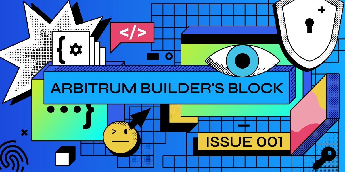 Arbitrum Developers (@arbitrumdevs) on Twitter photo 🚨 Builder’s Block #1 is LIVE
Builder's Block: Your biweekly newsletter to the freshest developer insights from the Arbitrum Foundation. Dive into everything @Arbitrum, from cutting-edge tech stacks to the thriving ecosystem.
Catch the first issue here:
blog.arbitrum.foundation/the-arbitrum-b… 🚨 Builder’s Block #1 is LIVE
Builder's Block: Your biweekly newsletter to the freshest developer insights from the Arbitrum Foundation. Dive into everything @Arbitrum, from cutting-edge tech stacks to the thriving ecosystem.
Catch the first issue here:
blog.arbitrum.foundation/the-arbitrum-b…